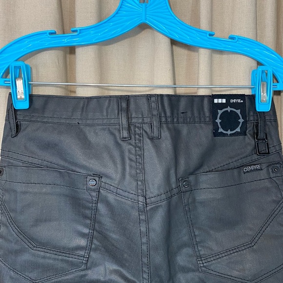 Empyre Skeletor Black Waxed Skinny Jeans - Picture 5 of 9